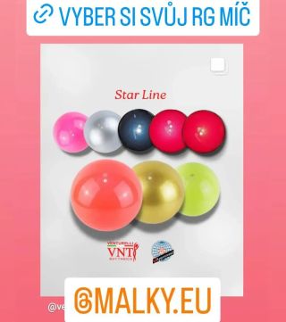 RG Míče STAR Line Venturelli využívají reprezentanti v Rhythmic gymnastics po celém světě. Speciální laserové značení...